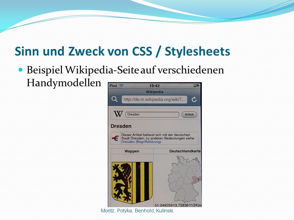 Sinn und Zweck von CSS / Stylesheets