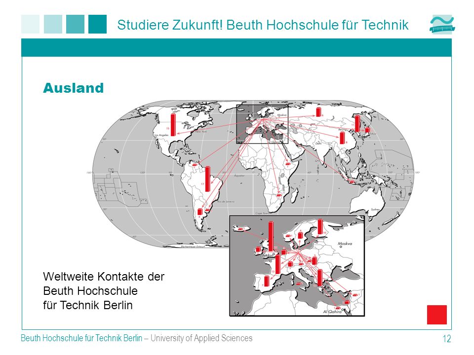 Ausland Weltweite Kontakte der Beuth Hochschule für Technik Berlin