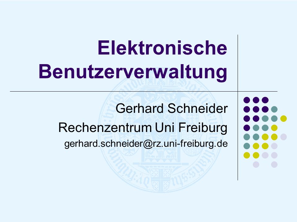 Elektronische Benutzerverwaltung
