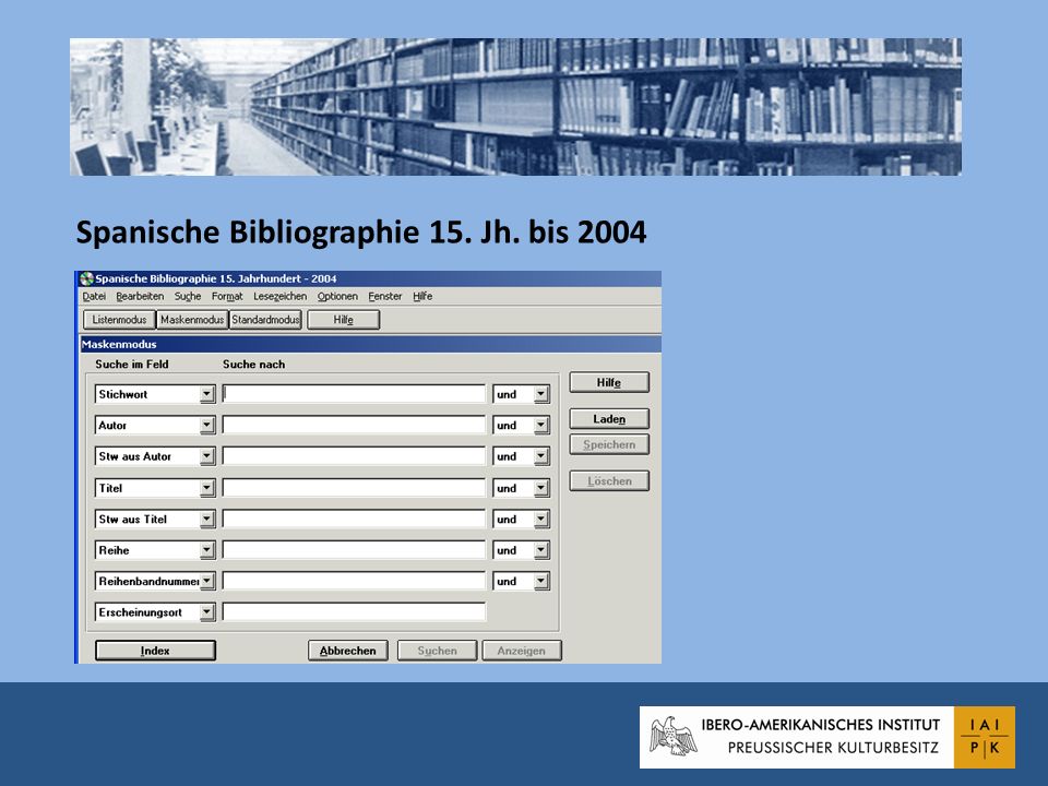 Spanische Bibliographie 15. Jh. bis 2004