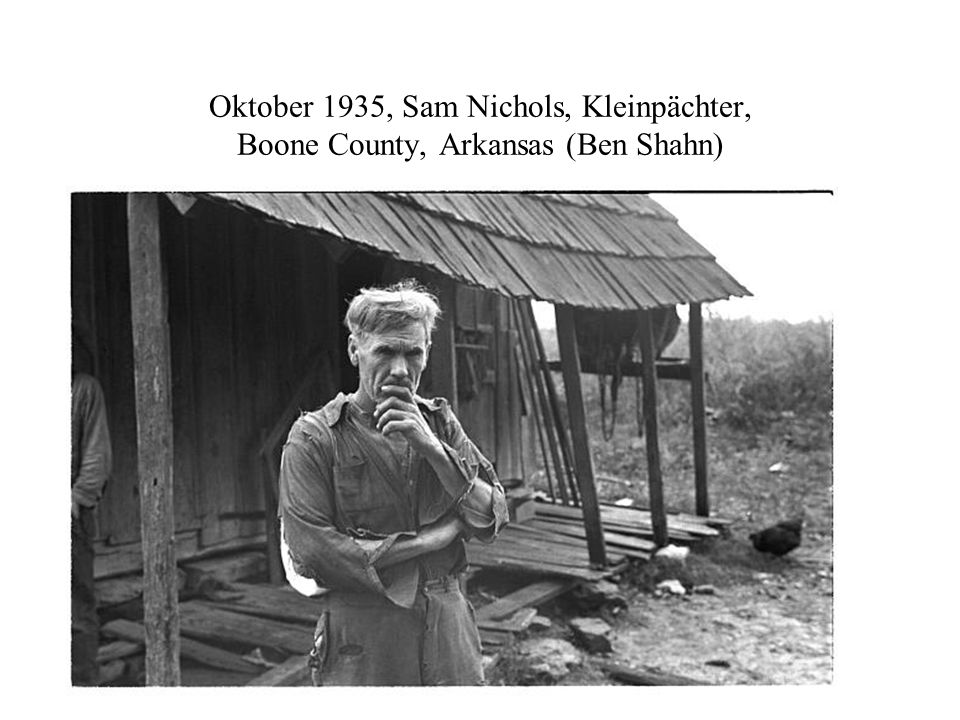Oktober 1935, Sam Nichols, Kleinpächter, Boone County, Arkansas (Ben Shahn)