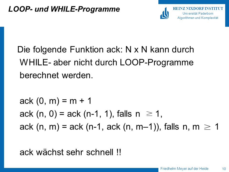 LOOP- und WHILE-Programme