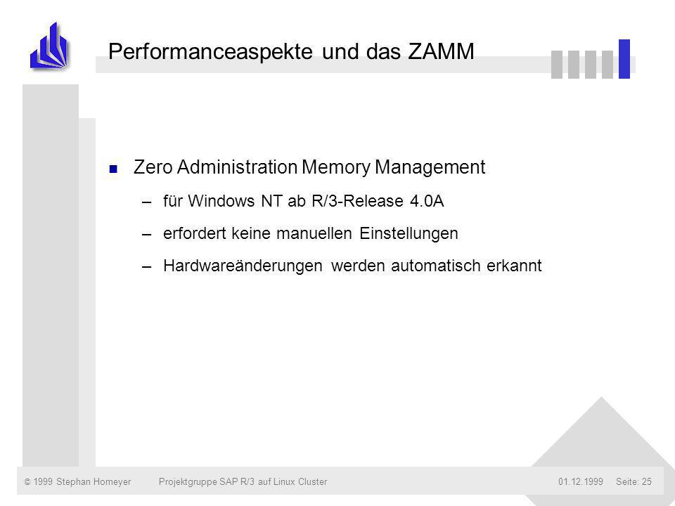 Performanceaspekte und das ZAMM