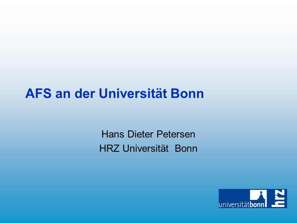 AFS an der Universität Bonn
