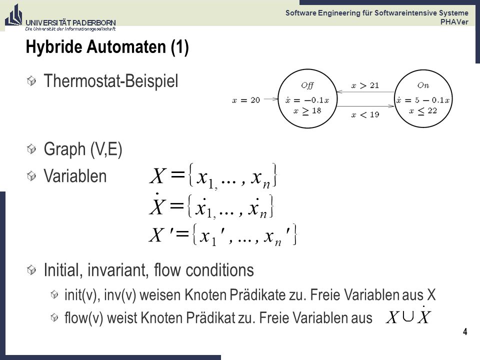 X x ... , X x ... , X x , ... Hybride Automaten (1)