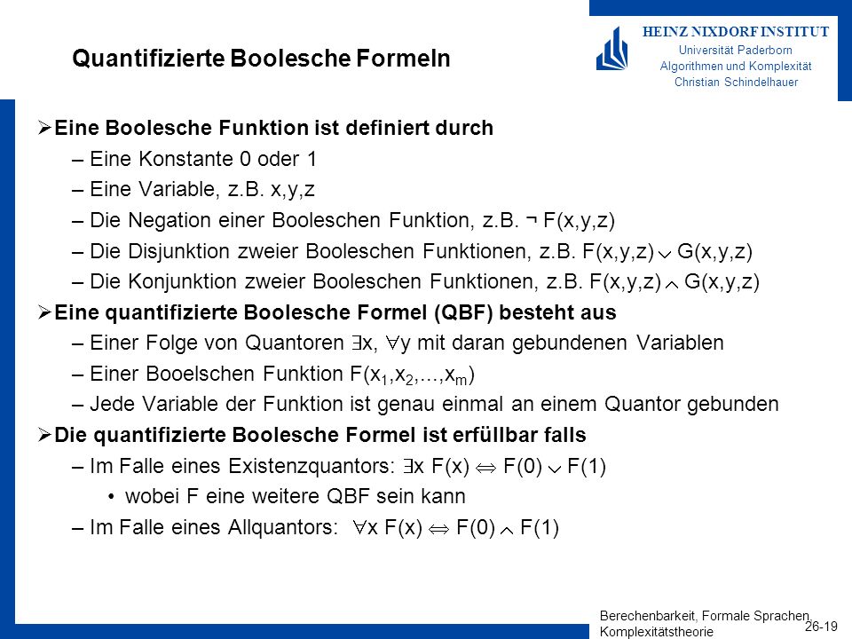 Quantifizierte Boolesche Formeln