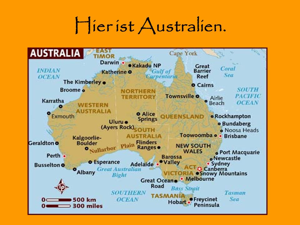 Hier ist Australien.