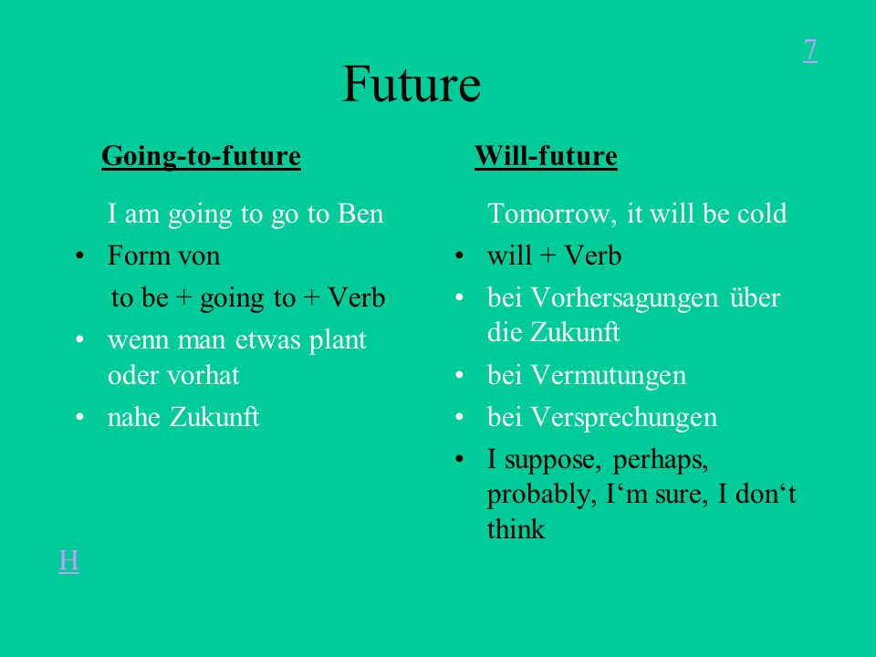 Future Going-to-future Will-future