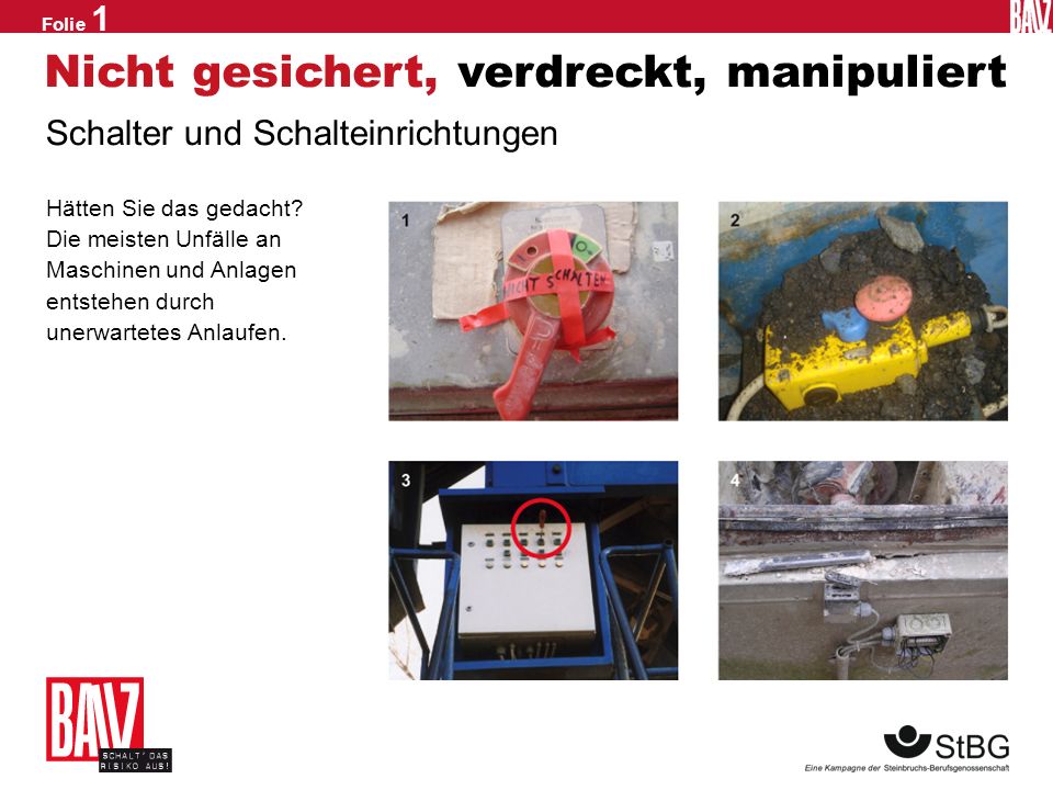 Nicht gesichert, verdreckt, manipuliert