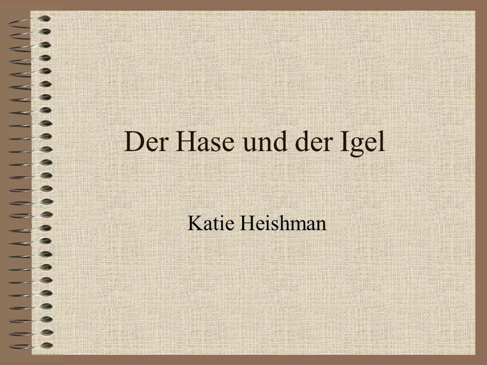Der Hase und der Igel Katie Heishman