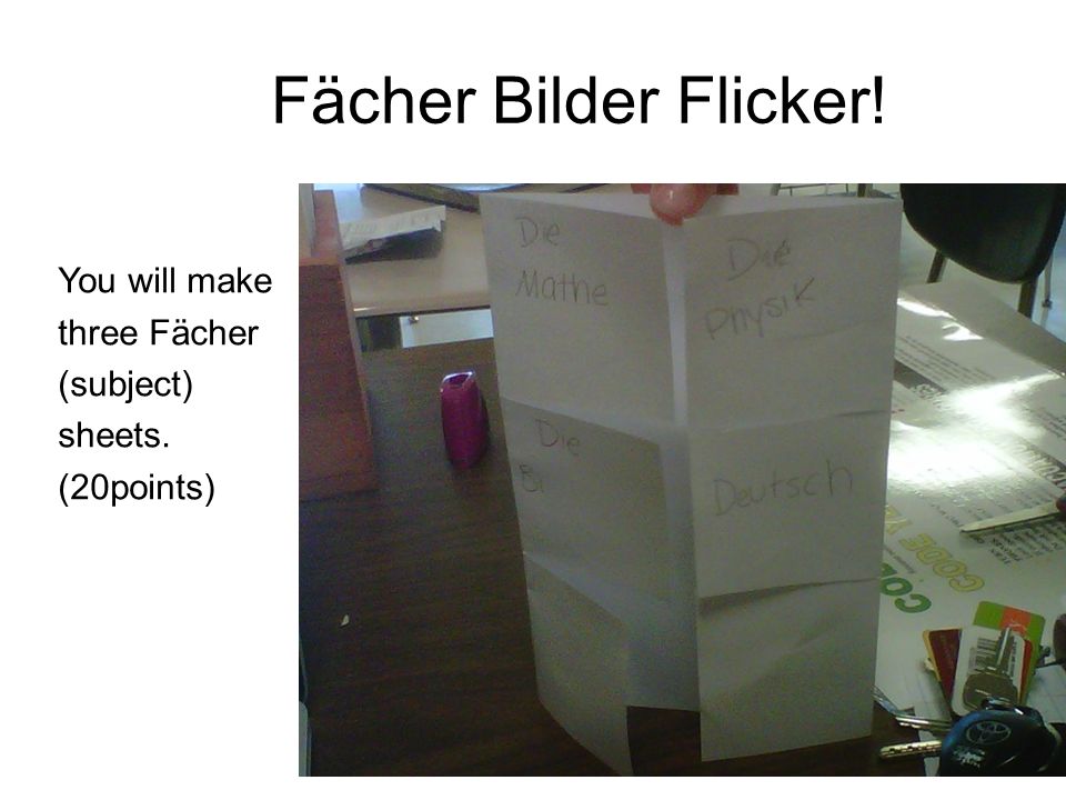 Fächer Bilder Flicker! Click to edit Master text styles You will make