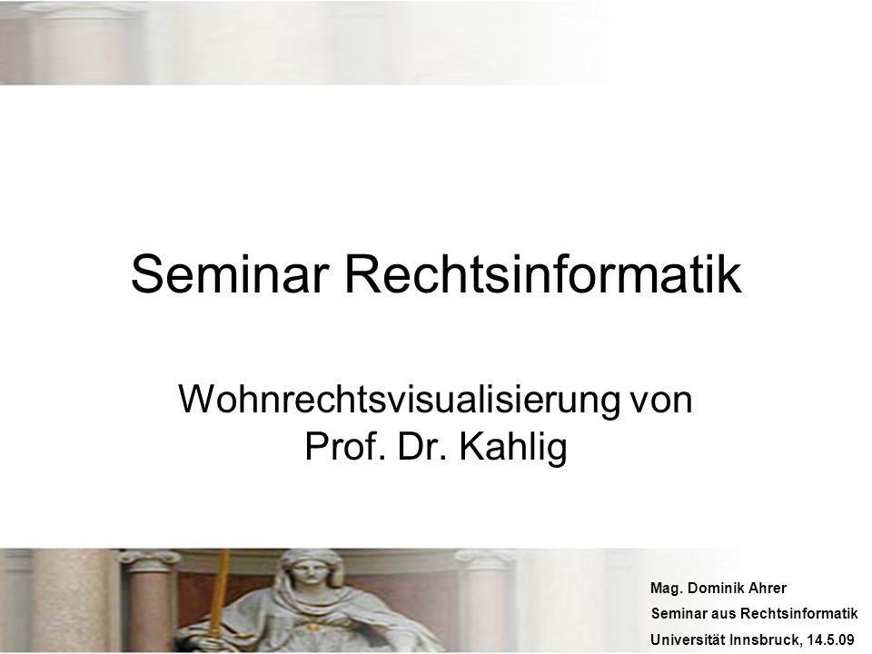Seminar Rechtsinformatik