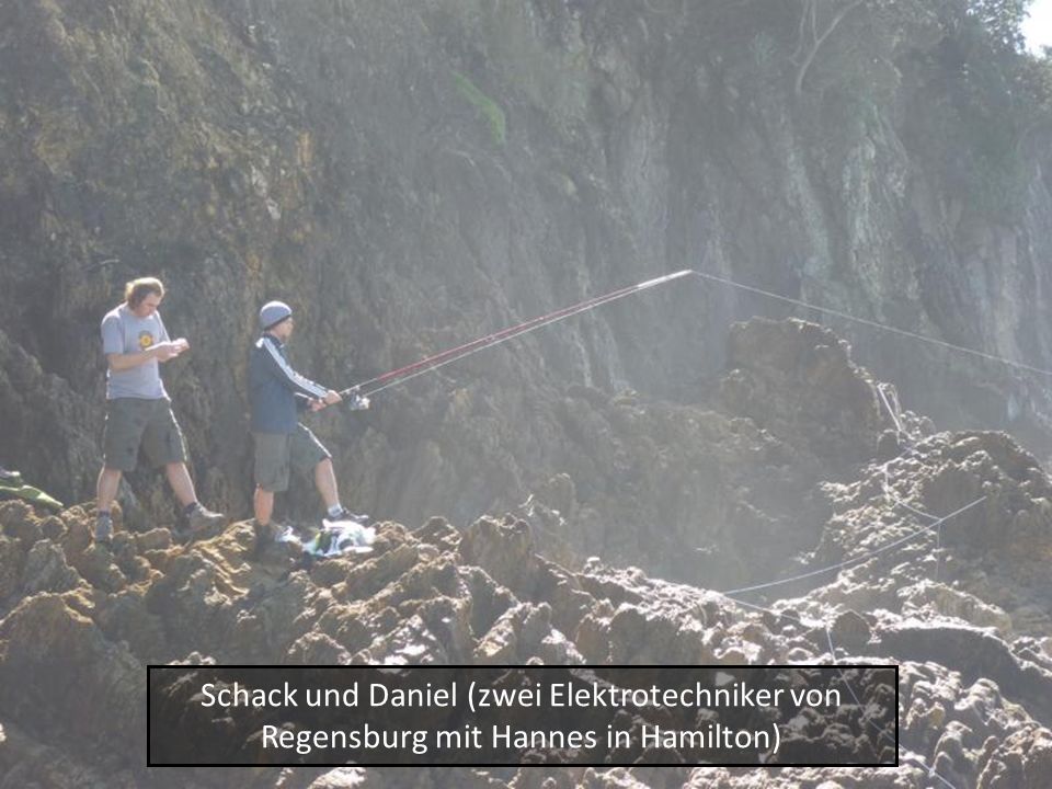 Schack und Daniel (zwei Elektrotechniker von Regensburg mit Hannes in Hamilton)