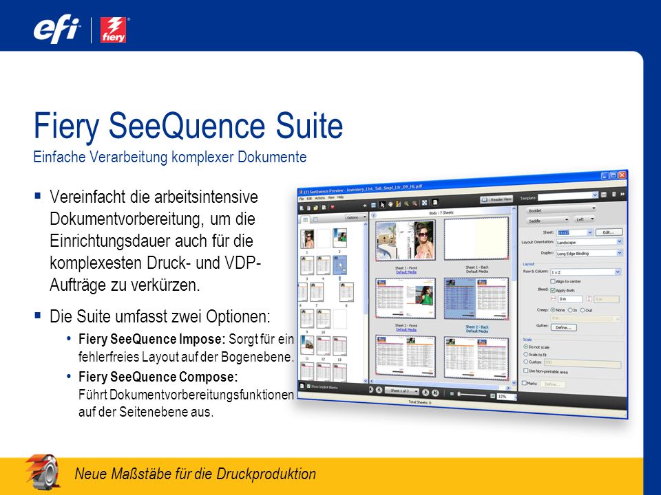 Fiery SeeQuence Suite Einfache Verarbeitung komplexer Dokumente
