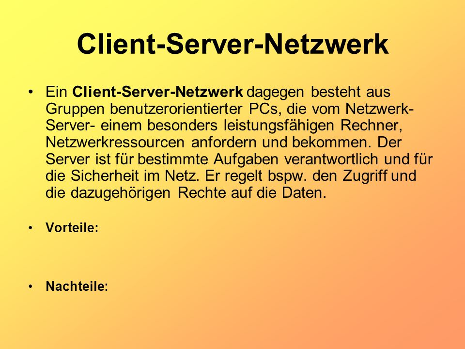 Client-Server-Netzwerk