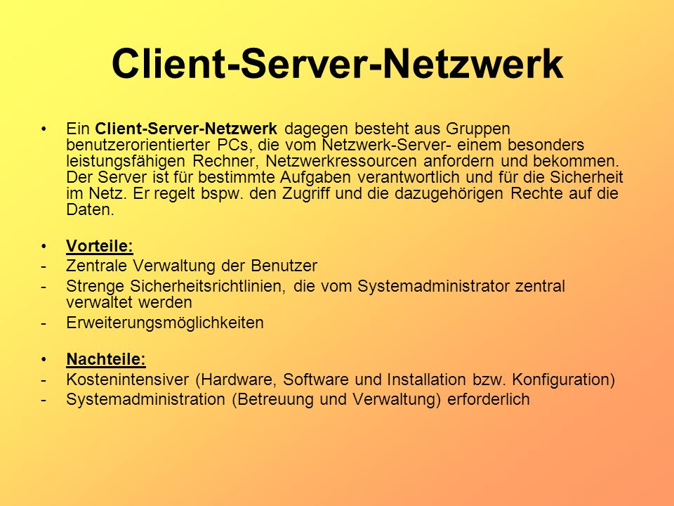 Client-Server-Netzwerk