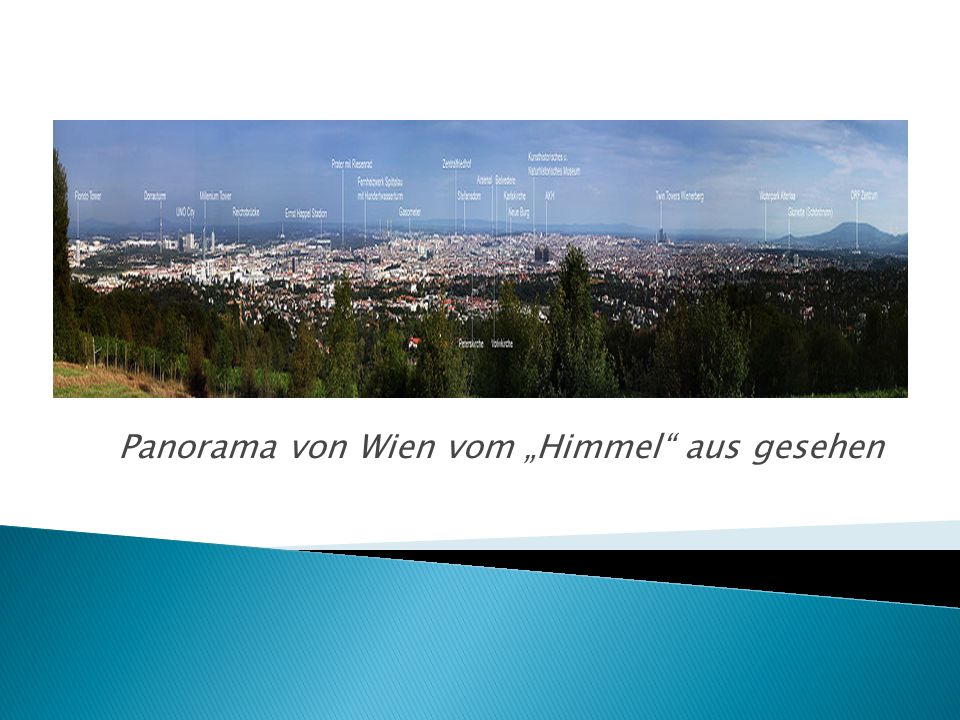 Panorama von Wien vom „Himmel aus gesehen