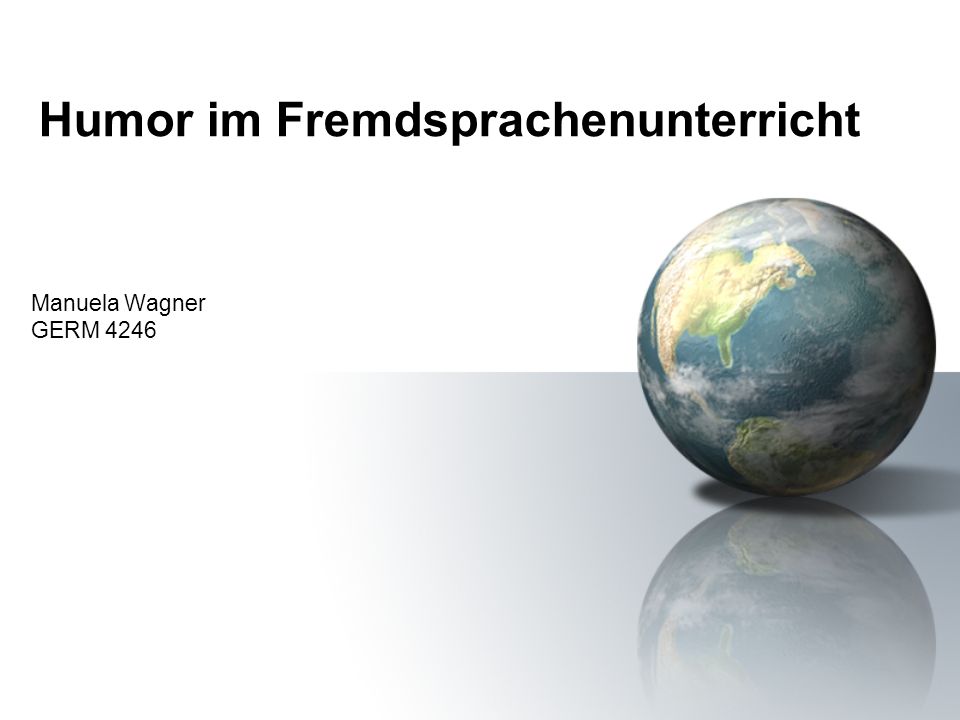 Humor im Fremdsprachenunterricht