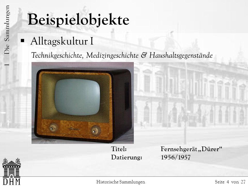 Beispielobjekte Alltagskultur I