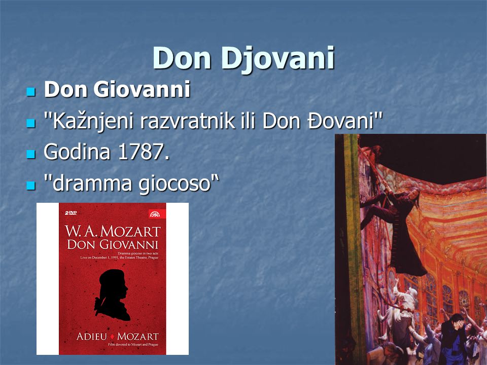 Don Djovani Don Giovanni Kažnjeni razvratnik ili Don Đovani