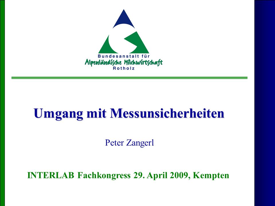 Umgang mit Messunsicherheiten