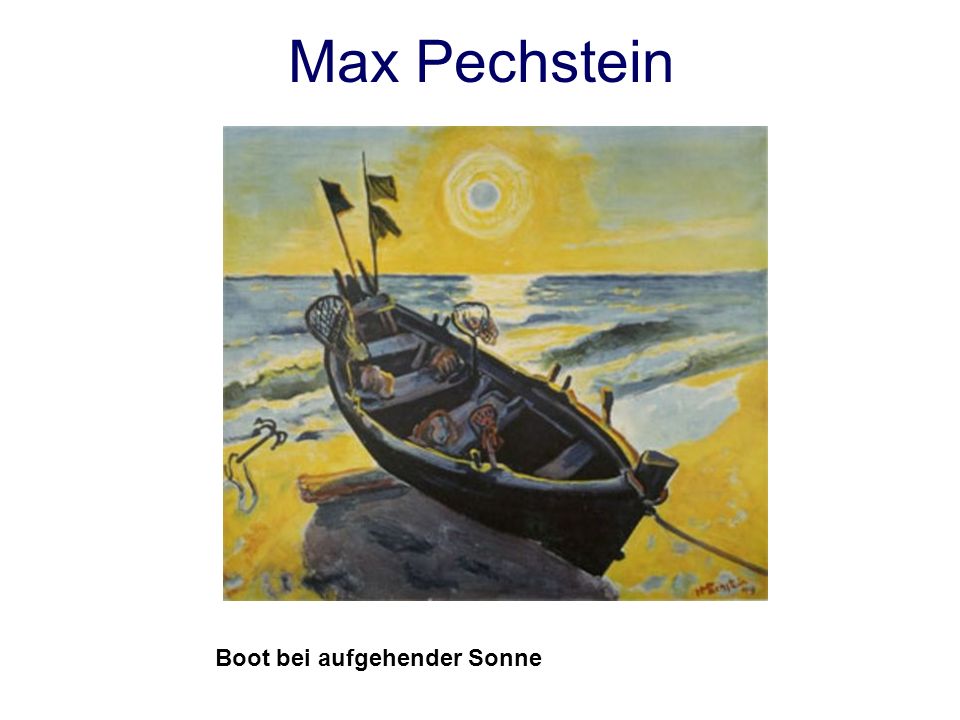 Max Pechstein Boot bei aufgehender Sonne