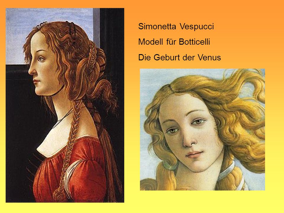 Simonetta Vespucci Modell für Botticelli Die Geburt der Venus