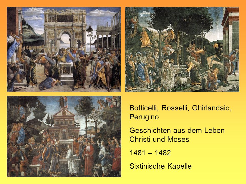 Botticelli, Rosselli, Ghirlandaio, Perugino