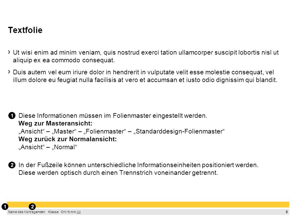 Textfolie Ut wisi enim ad minim veniam, quis nostrud exerci tation ullamcorper suscipit lobortis nisl ut aliquip ex ea commodo consequat.