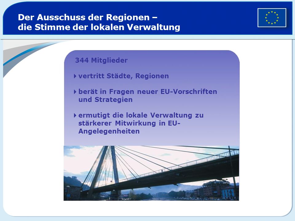 Der Ausschuss der Regionen – die Stimme der lokalen Verwaltung