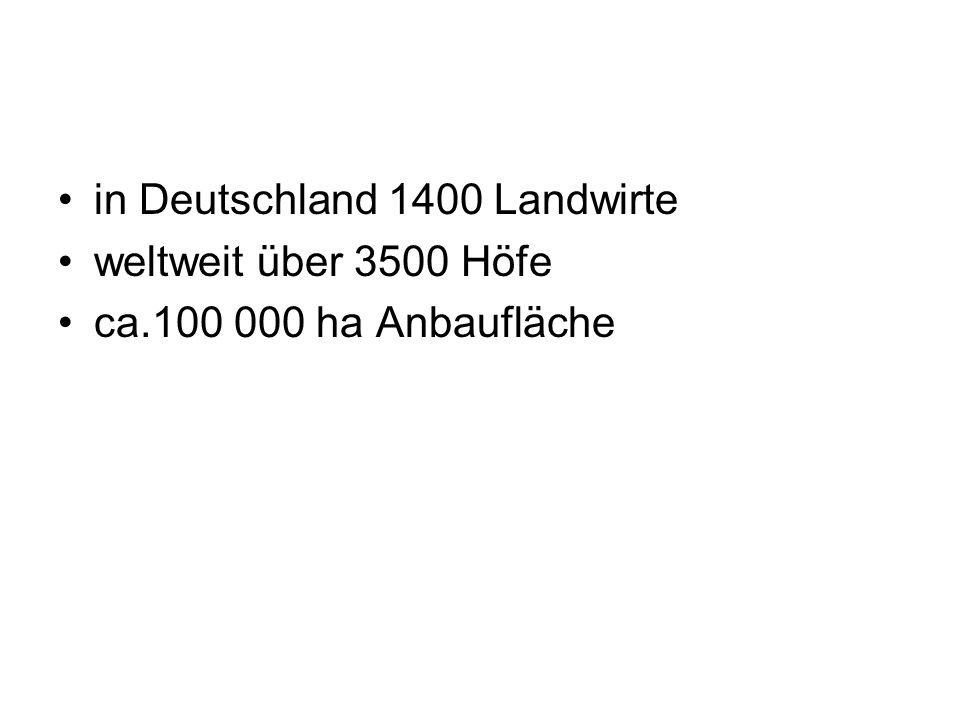 in Deutschland 1400 Landwirte