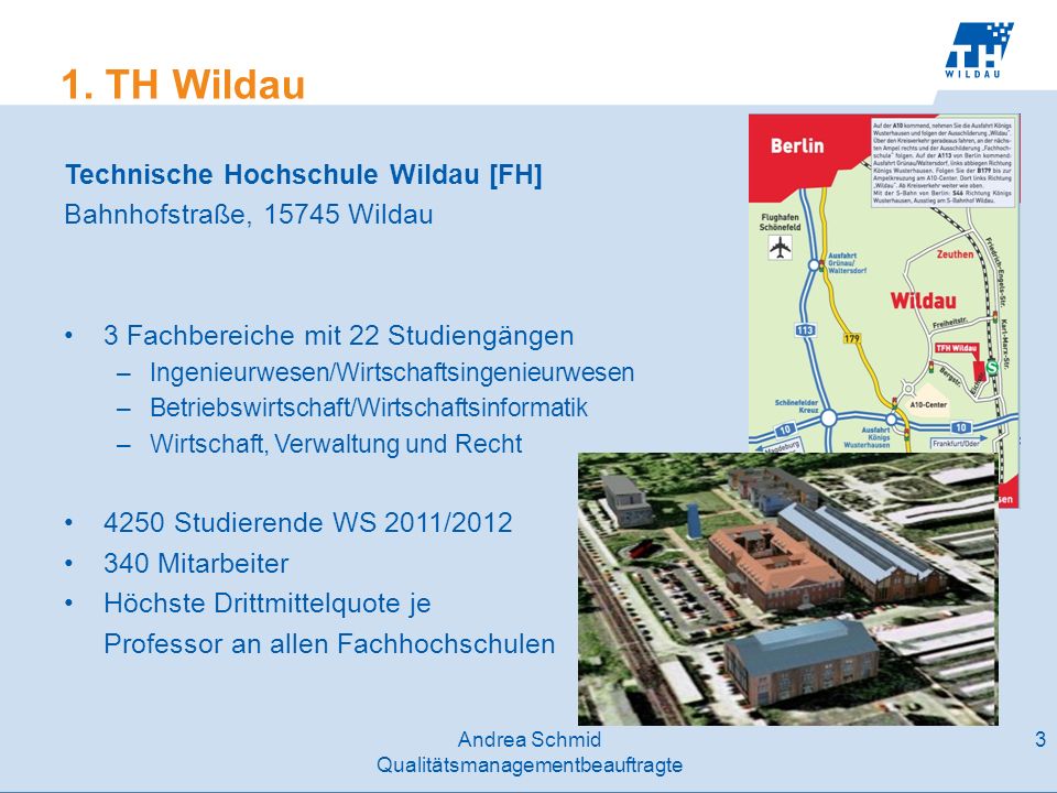 1. TH Wildau Technische Hochschule Wildau [FH]