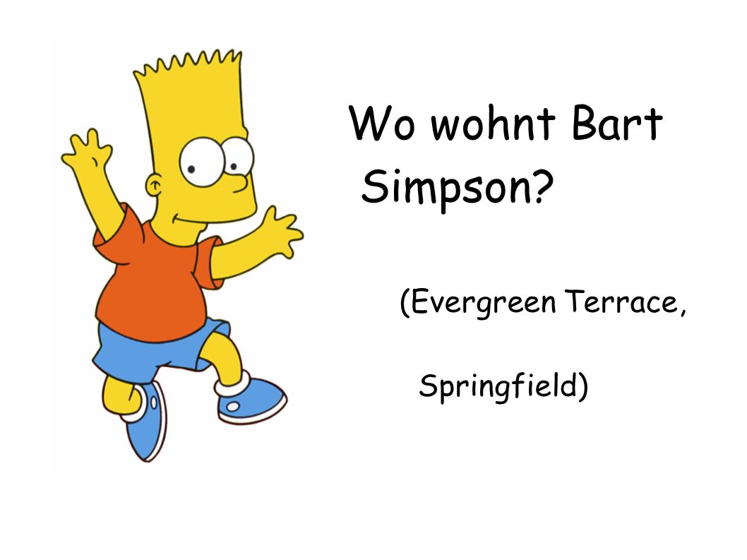 Wo wohnt Bart Simpson (Evergreen Terrace, Springfield)