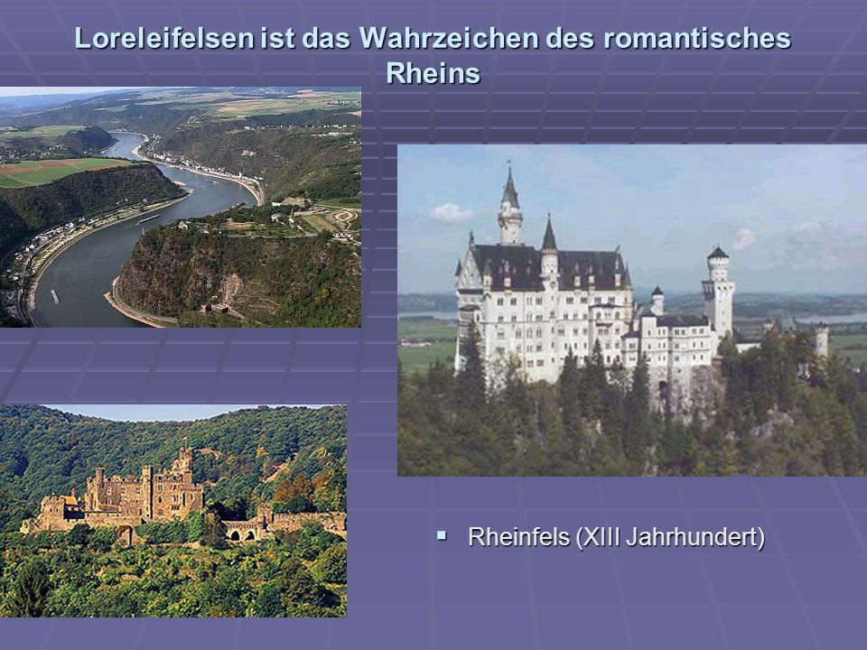 Loreleifelsen ist das Wahrzeichen des romantisches Rheins