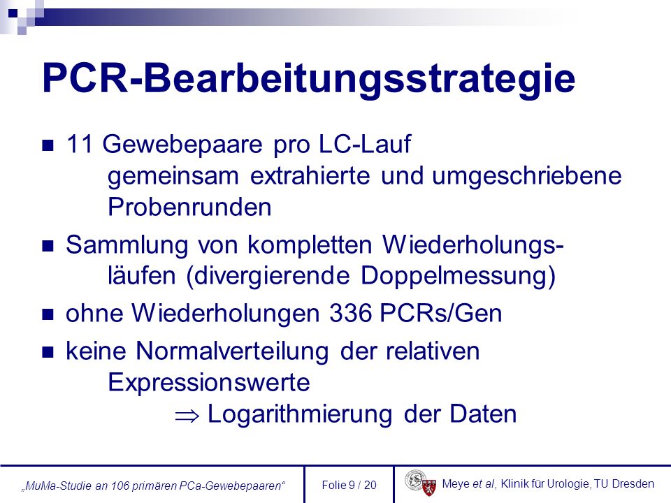 PCR-Bearbeitungsstrategie