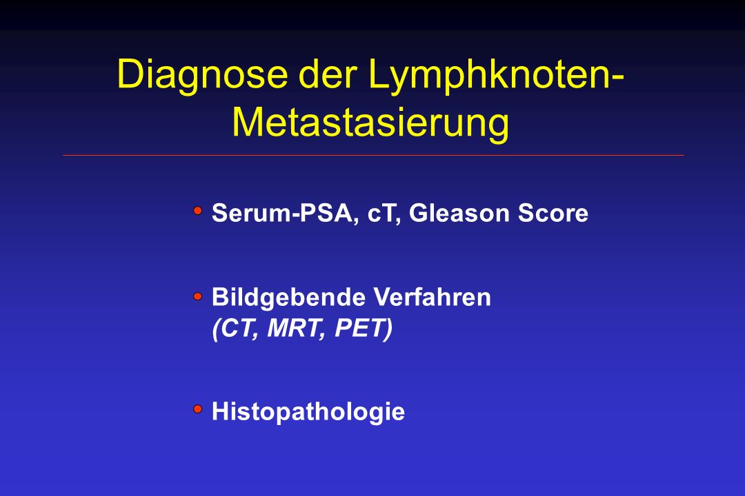 Diagnose der Lymphknoten-Metastasierung