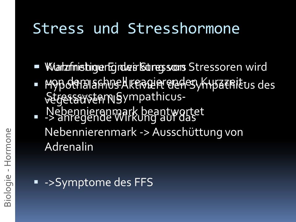 Stress und Stresshormone