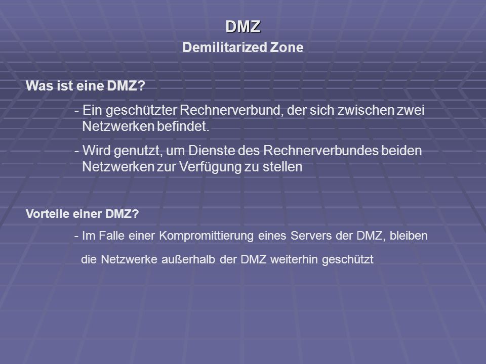 DMZ Demilitarized Zone