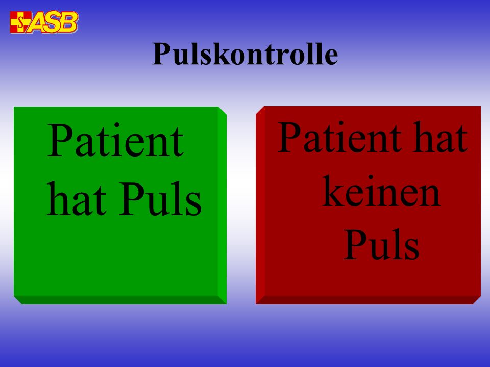 Patient hat keinen Puls