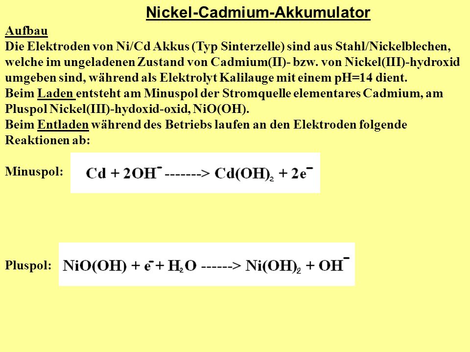 Nickel-Cadmium-Akkumulator