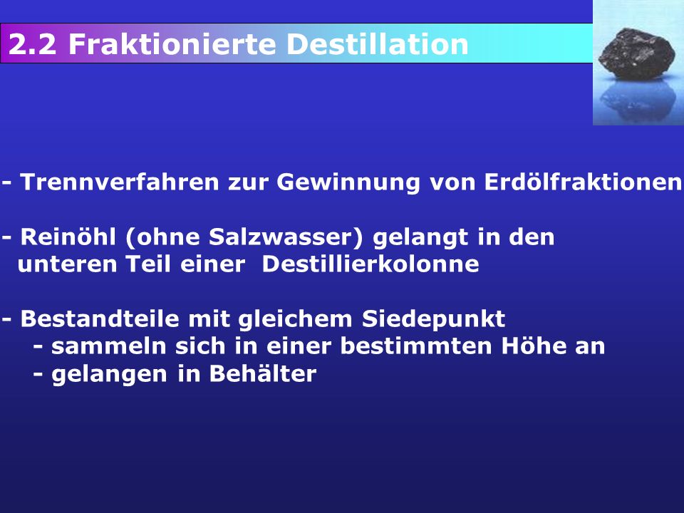 2.2 Fraktionierte Destillation