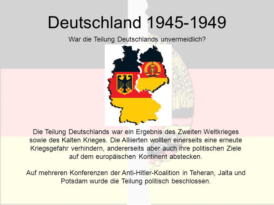 War die Teilung Deutschlands unvermeidlich