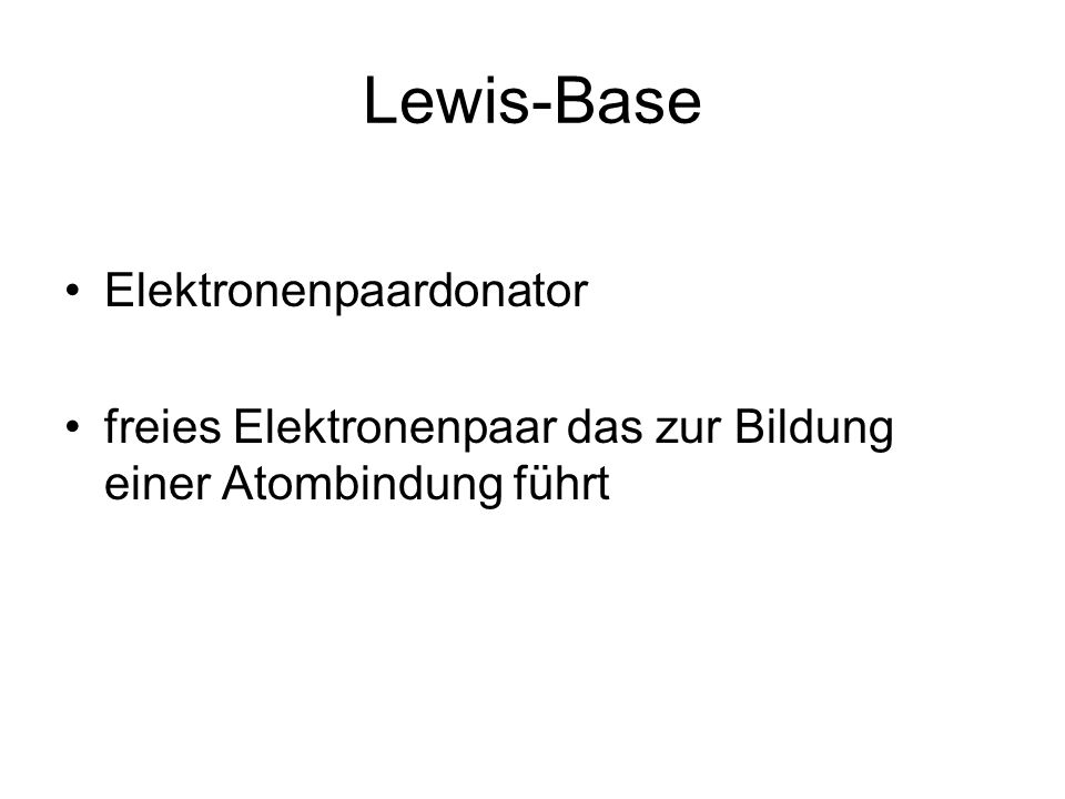 Lewis-Base Elektronenpaardonator