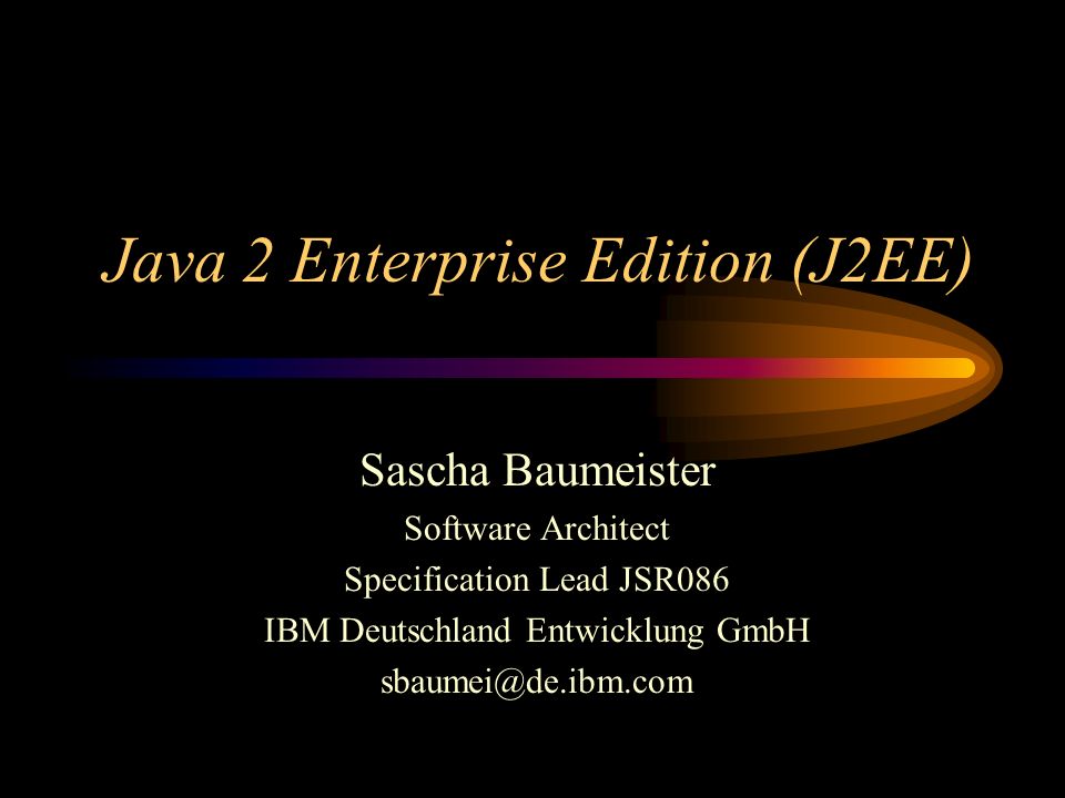 Java 2 Enterprise Edition (J2EE)