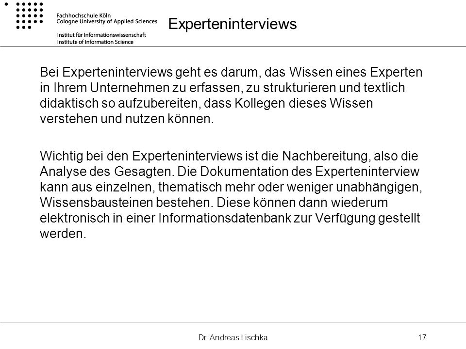 Experteninterviews