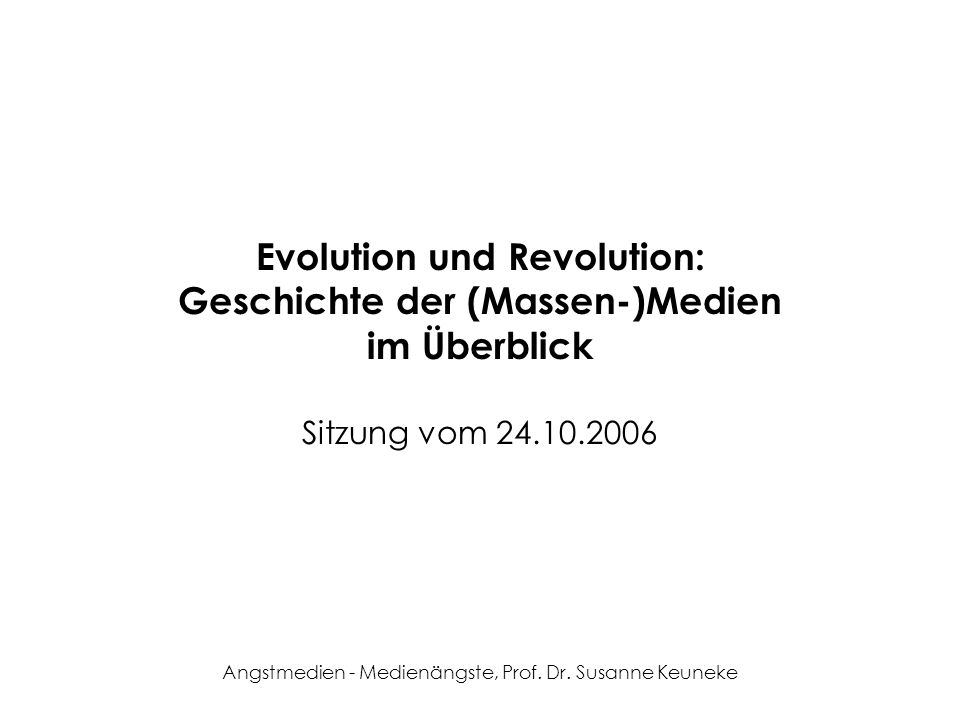 Evolution und Revolution: Geschichte der (Massen-)Medien im Überblick