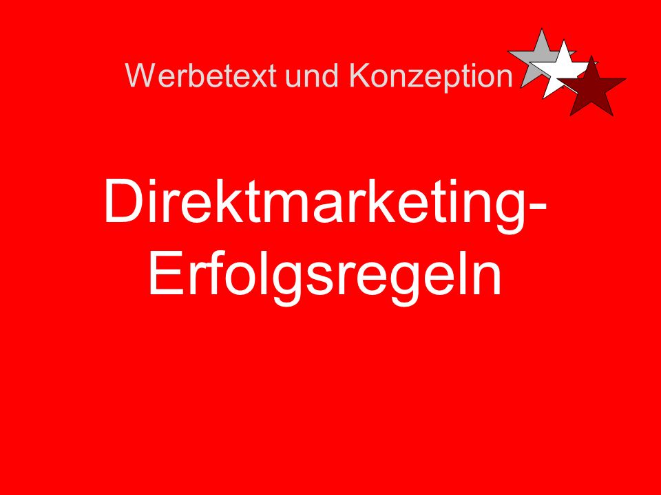 Werbetext und Konzeption