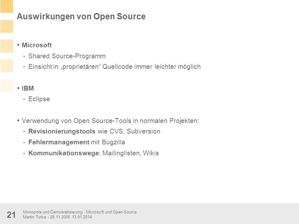 Auswirkungen von Open Source