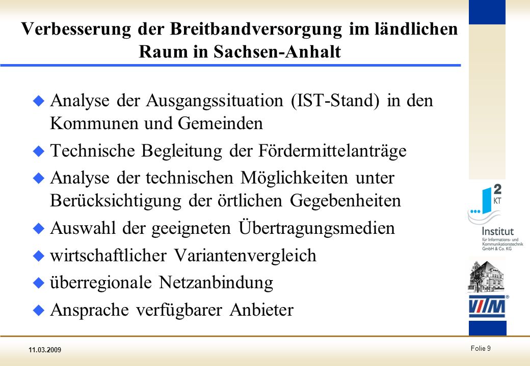 Verbesserung der Breitbandversorgung im ländlichen Raum in Sachsen-Anhalt