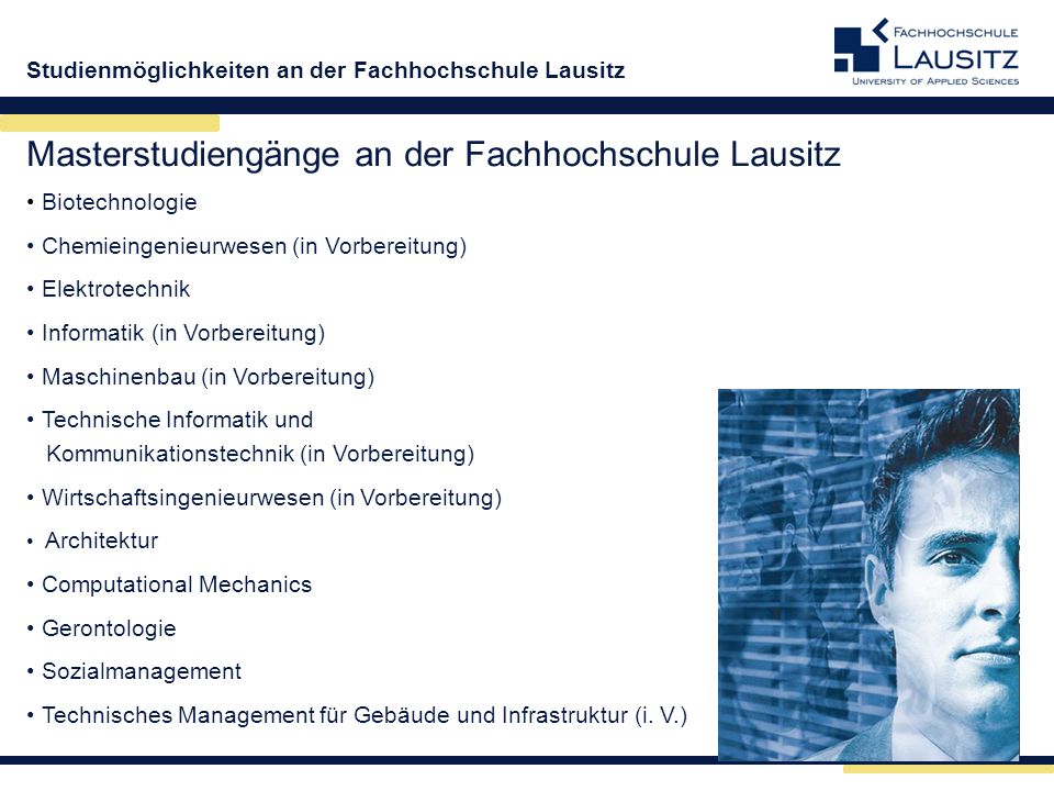 Masterstudiengänge an der Fachhochschule Lausitz